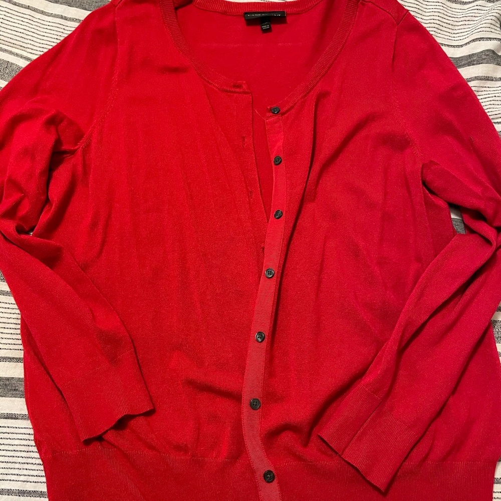 Lane Bryant Red Cardigan